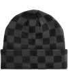 BB531 (B531) Checkerboard Beanie Black / Charcoal colour image